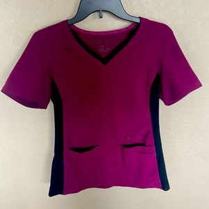 Maroon Scrub Top